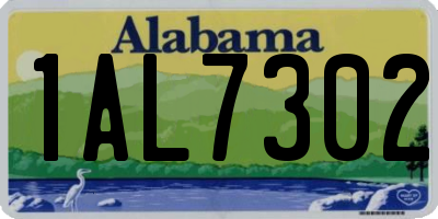 AL license plate 1AL7302