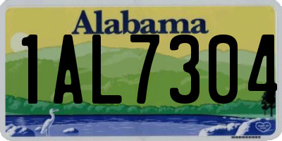 AL license plate 1AL7304