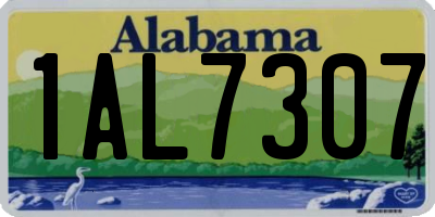 AL license plate 1AL7307