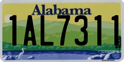 AL license plate 1AL7311