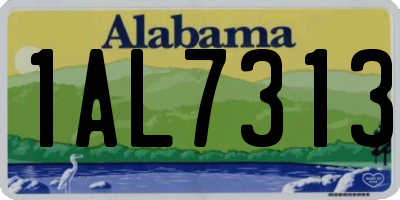 AL license plate 1AL7313