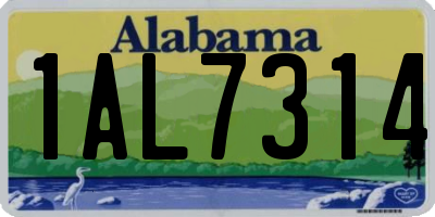 AL license plate 1AL7314