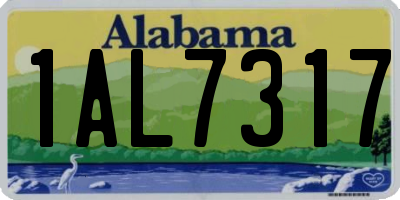AL license plate 1AL7317