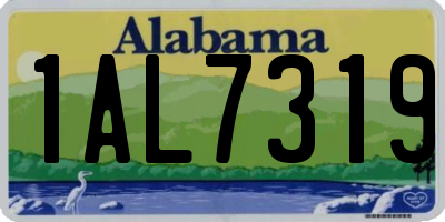 AL license plate 1AL7319