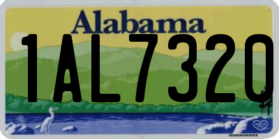 AL license plate 1AL7320