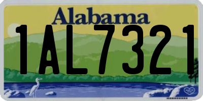 AL license plate 1AL7321