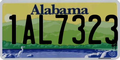 AL license plate 1AL7323