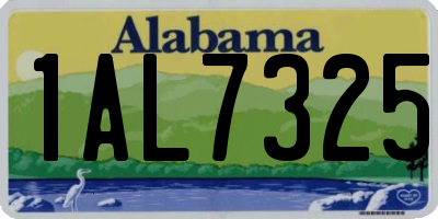 AL license plate 1AL7325