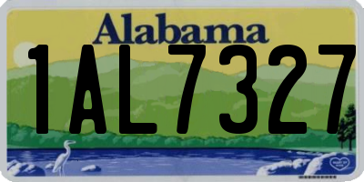 AL license plate 1AL7327