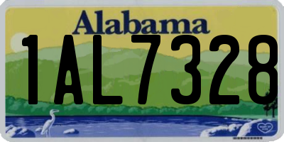 AL license plate 1AL7328