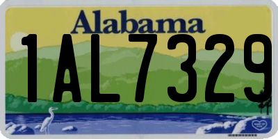 AL license plate 1AL7329