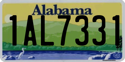 AL license plate 1AL7331