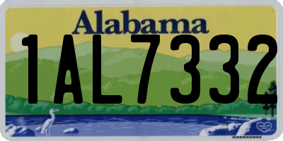 AL license plate 1AL7332