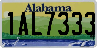 AL license plate 1AL7333