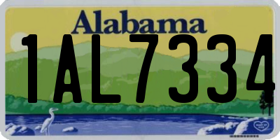 AL license plate 1AL7334