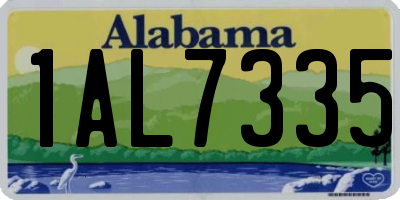 AL license plate 1AL7335
