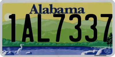 AL license plate 1AL7337