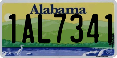 AL license plate 1AL7341