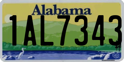 AL license plate 1AL7343