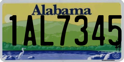 AL license plate 1AL7345