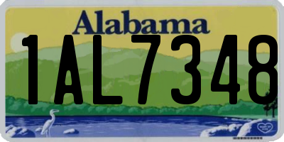 AL license plate 1AL7348