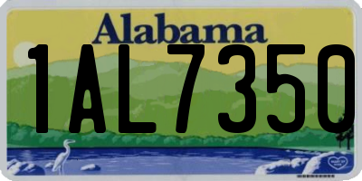 AL license plate 1AL7350