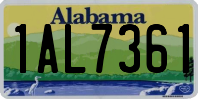 AL license plate 1AL7361