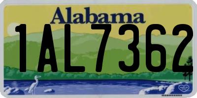 AL license plate 1AL7362