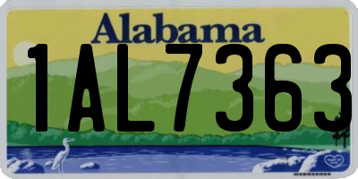 AL license plate 1AL7363