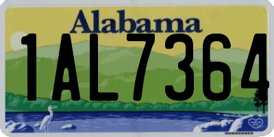 AL license plate 1AL7364