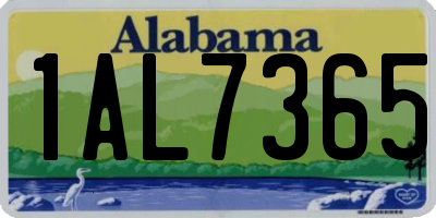 AL license plate 1AL7365