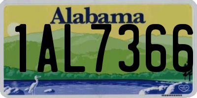 AL license plate 1AL7366