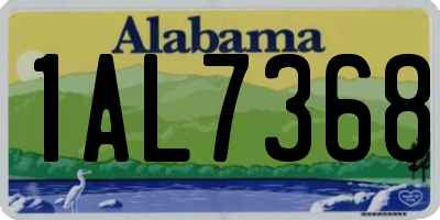 AL license plate 1AL7368