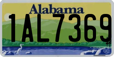 AL license plate 1AL7369