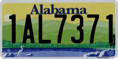 AL license plate 1AL7371
