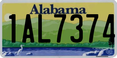AL license plate 1AL7374