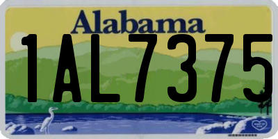 AL license plate 1AL7375