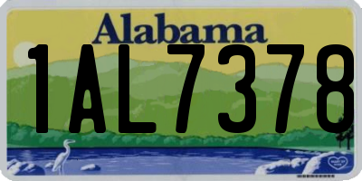 AL license plate 1AL7378
