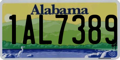 AL license plate 1AL7389