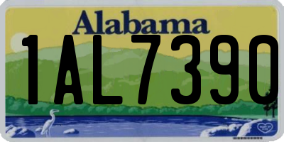 AL license plate 1AL7390