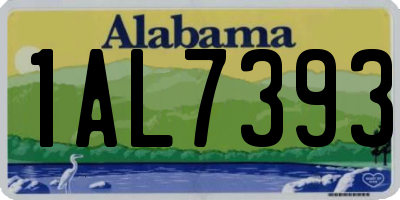 AL license plate 1AL7393
