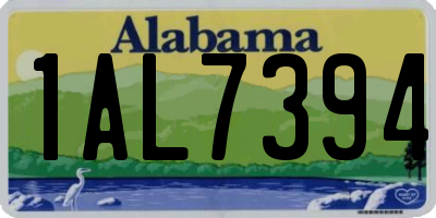 AL license plate 1AL7394