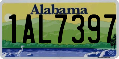 AL license plate 1AL7397