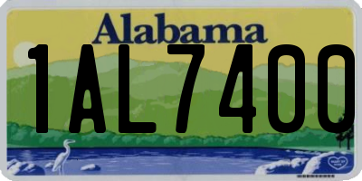 AL license plate 1AL7400