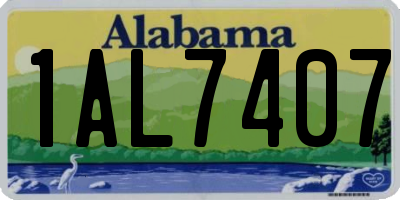 AL license plate 1AL7407