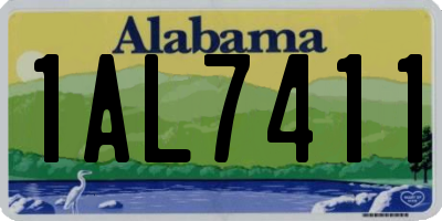 AL license plate 1AL7411