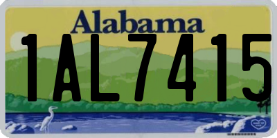AL license plate 1AL7415