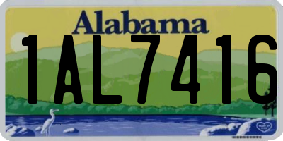 AL license plate 1AL7416