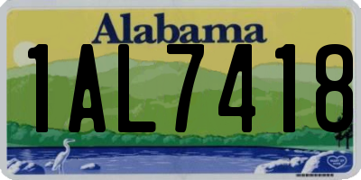 AL license plate 1AL7418