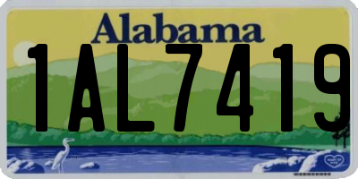 AL license plate 1AL7419